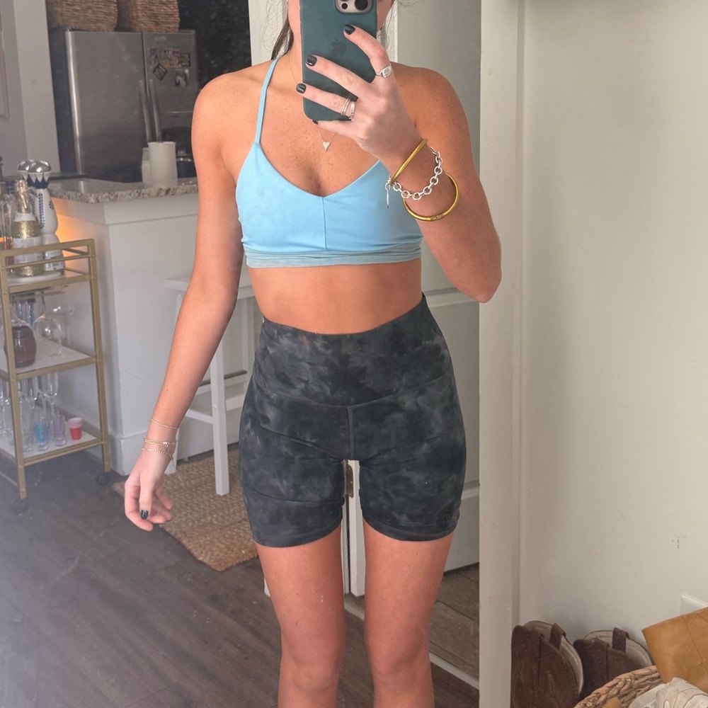 Lulu lemon Black Tie-Dye biker shorts